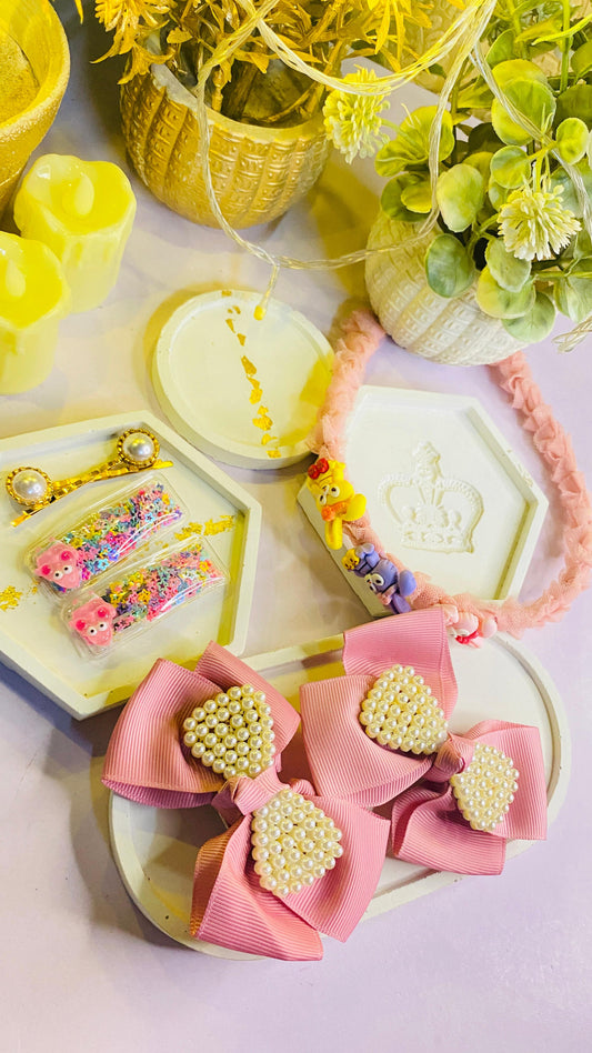 "PINK BABY HAIR ACCESSORIES POUCH"